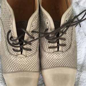 Fiorentini & Baker Oxfords sz38 Taupe Gol fits 8.5